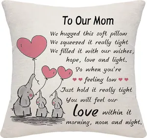 Mom Gifts Throw Pillowcase Cover Cushion Cover for Mom Mother from Daughter Son Mom Birthday Gifts (Our mom) (10-80)