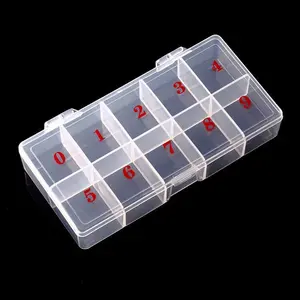 Empty Nail Tip Box Organizer 10Grits - Compact Storage Solution for Nail Tips and Accessories