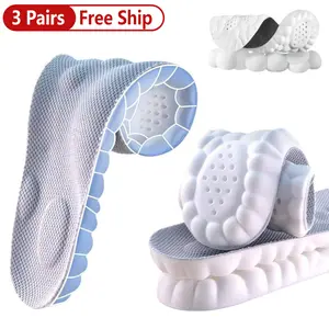 4D Cloud Soft Insoles for Men & Women, Comfort Breathable Memory Foam Cushioning Insoles, Trim to Fit Steppers Insoles Fit Most Shoes