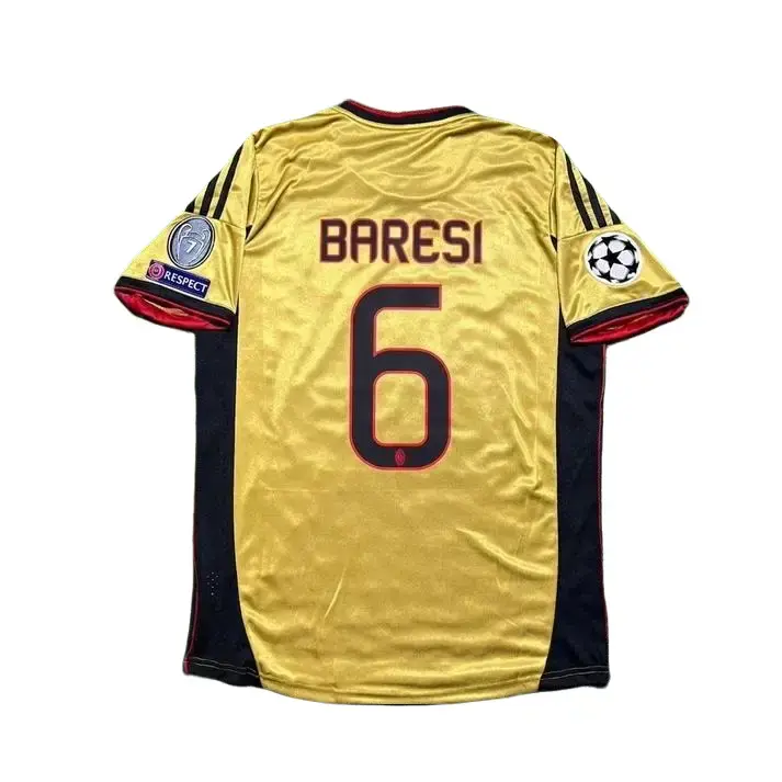 Franco Baresi #6 Retro Gold Jersey