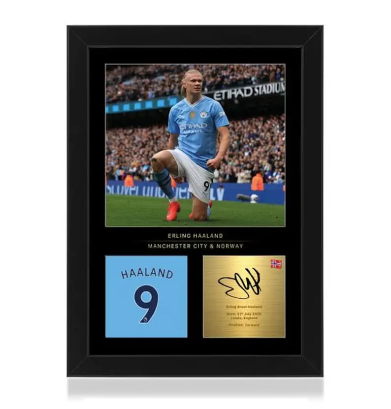 Erling Haaland Poster Soccer Wall Decor, Unframed National Team Sports Poster