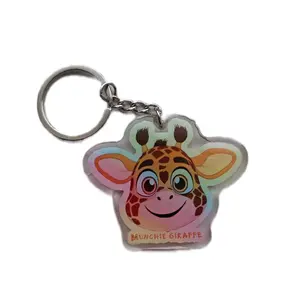 Munchie Giraffe Logo Keychain with Keyring and Colorful Design