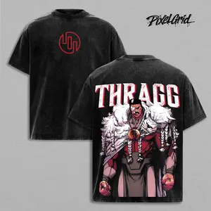 Thragg Invincible Tv Series Graphic Streetwear T-shirt V2 Menswear Oversized Cotton Tee Gaming Apparel Heavyweight Street Fashion 2026 Crewneck Tropical