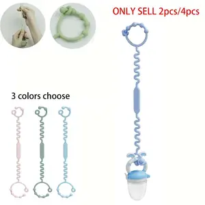 2/4pcs BPA-free Silicone Stroller Strap for High Chair and Car Seat
