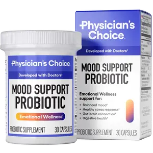 Physician’s Choice Mood Support Probiotic - Healthy Stress Response, Balanced Mood & Digestive Health Support with Ashwagandha & Prebiotics Physician’s Choice Mood Support Probiotic - Healthy Stress Response, Balanced Mood & Digestive Health Support with Ashwagandha & Prebiotics