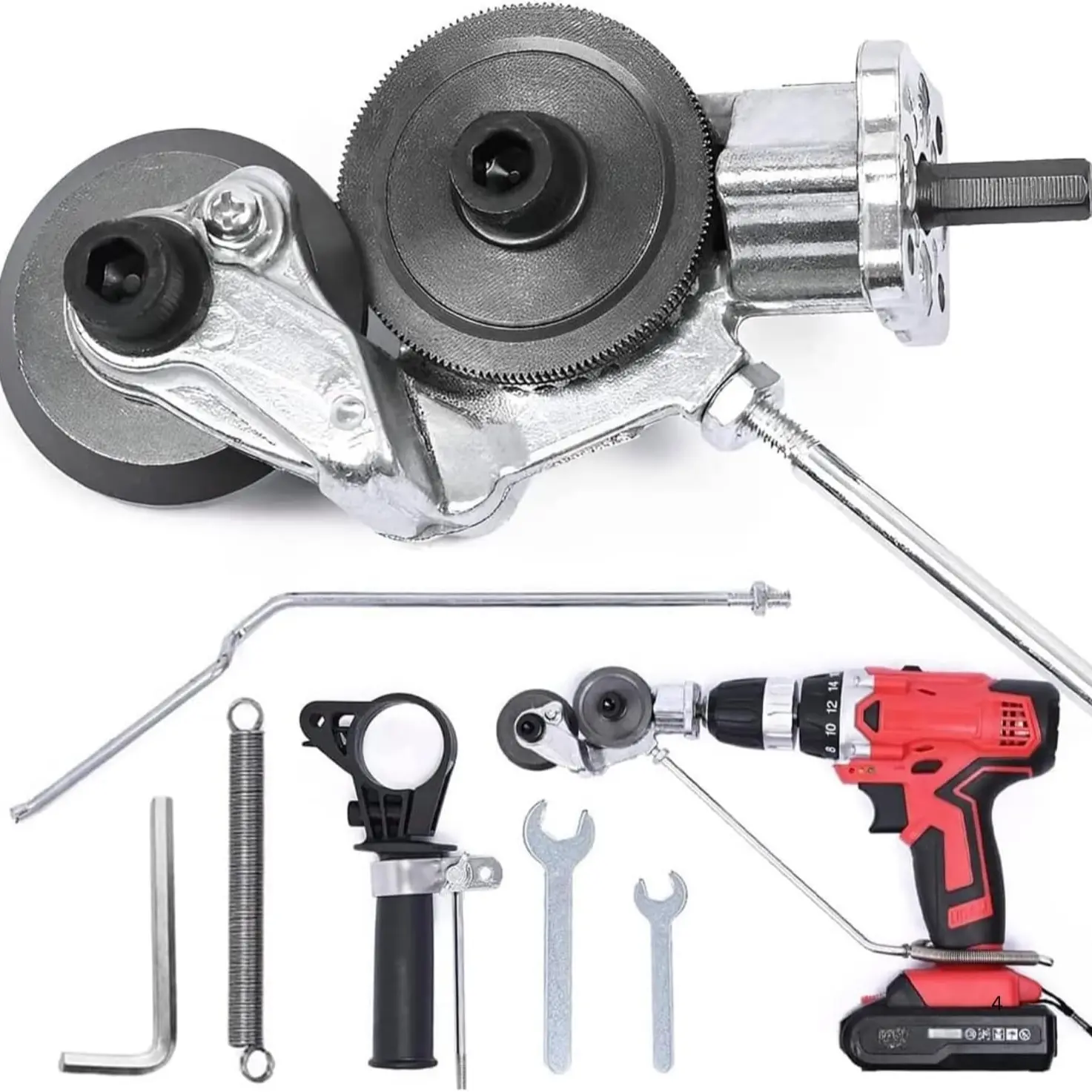 Latest Electric Drill Cutting Machine with DIY Adapter, Precision Punching Shearing Kit for Iron Steel Copper Aluminum, New Sheet Metal Cutter