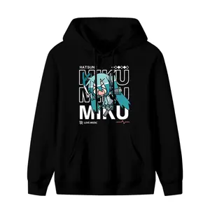 Hatsune Miku Unisex Hoodie - Kawaii Vocaloid Anime Design,Perfect Gift for Vocaloid Fans, Casual Wear for Anime Enthusiasts,Perfect Gift for Fans, Stylish and Comfortable for Men and Women