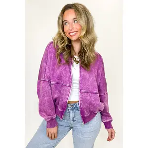 Vintage Drift Acid Washed Fleece Jacket - BACK IN STOCK