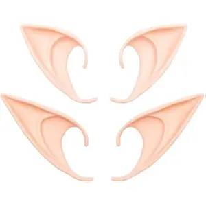 Cosplay Fairy Pixie Elf Ears - Soft Pointed Tips Anime Party Dress Up Costume Masquerade Accessories for Halloween Christmas Party ,2 Pair