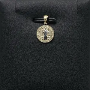 14K Gold Mini Circle San Benito Pendent - Simple & Danity to Everyday Wear on Adults or Children