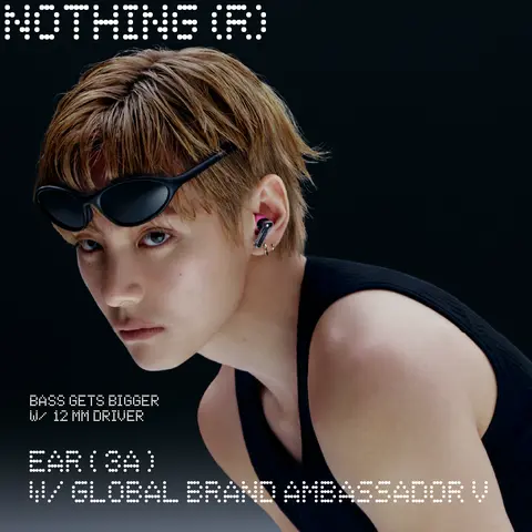 【Global Brand Ambassador V】Nothing Ear (3a) Wireless Earbuds, Android Compatible with Lanyard & Clip, Audio Snapshot, Wideband Active Noise Cancellation, Hi-Res Audio (LDAC & LHDC), 12mm Dynamic Bass Boost, Up to 42H Playtime, 6 Mics for Calls, White