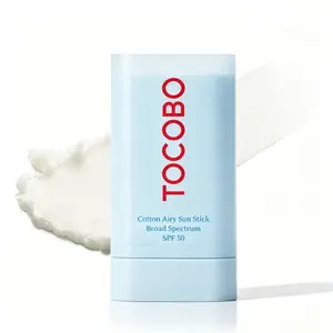 [TOCOBO] Cotton Airy Sun Stick Broad Spectrum SPF50 | Non-Sticky Matte Finish Sun Protection for Face and Body Sunstick Protector solar en barra FPS 50