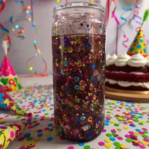 16 oz Snow Globe Tumblers with Vibrant Glitter for Festive Beverages. Various Colors, Personalization, and Embellishments Customizable by Request! Drinkware Water Bottles Mug Portable Reusable Washable