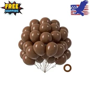 Dark Brown Balloons 12 inch, Brown Latex Balloon 50pcs