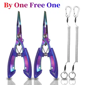 Heavy-Duty Stainless Steel Fishing Pliers with Precision Scissors, Lure Cutter & Safe Hook Remover - 2 Pcs Set