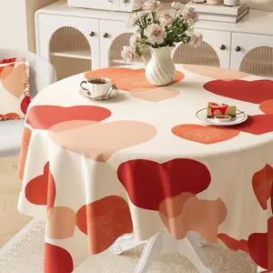 Tablecloth Valentine's Day Heart-shaped Tablecloth For Wedding Party Kitchen[1.13]
