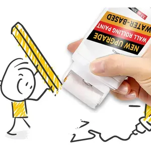 White paint for walls portable paint roller kit for effortless cleaning pristine walls small roller brush repair kit remove stains scratches yellowing waterbased ready to use
