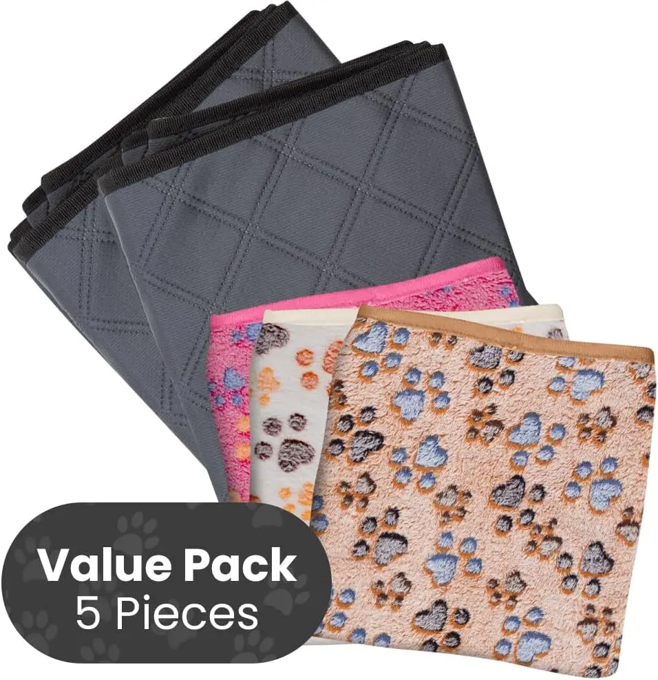 5PCS Reusable Guinea Pig Pee Pads,Soft Cage Liners for Small Animals,Hamsters,Rabbits Squirrels,Small Pet Habitat Decor Playful Washable Liner