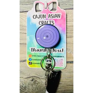Rinnegan Eye Anime Badge Reel/ID Clip-Retractable Clips-(Alligator, Belt, MRI Safe, Carabiner) & Non-Retractable Clips
