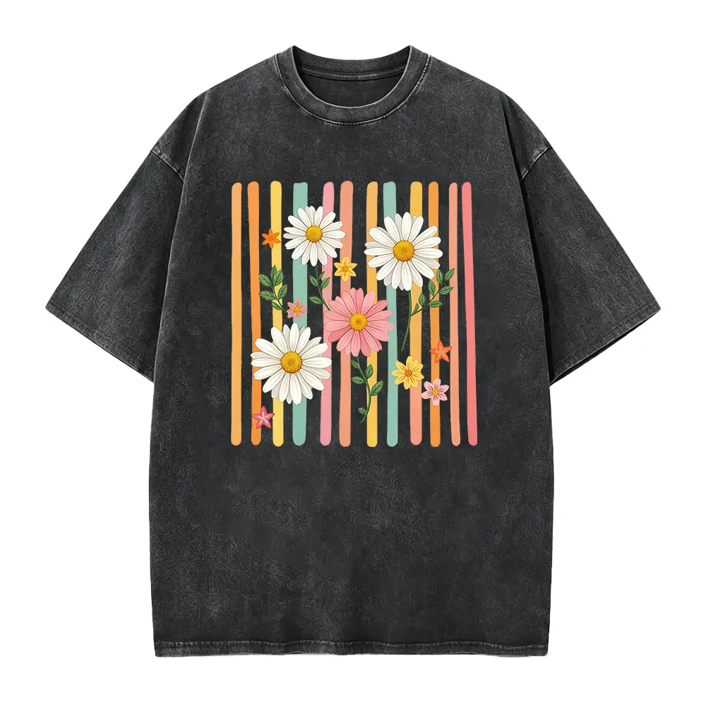 Floral Brushstroke Shirt, Vintage Botanical Graphic Tee, Cottagecore Spring Shirt Aesthetic Flower Top Gift For Her