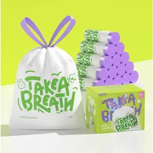 Terry Clean Tear-Free Extra Thick Trash Bags with Drawstring for Student Desks, Dormitory Use, Desktop Storage, Dining Commercial Use