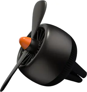 Modern Car Fragrance Vent Clip, Propeller Aromatherapy Diffuser with 2 Long-Lasting Scent Refills (Grey)