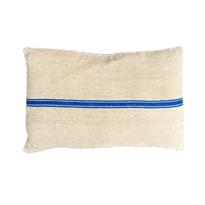 Barn Sack Blue Stripe Pillow