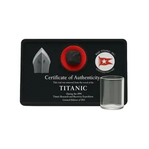 Authentic Titanic Coal Plaque Display