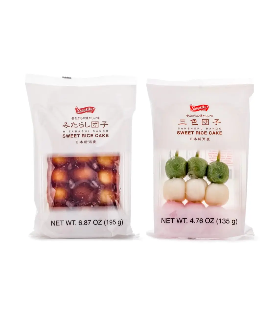 Shirakikku Dango Original Three Color Mochi & Soy Glaze Mitarashi Combo Pack