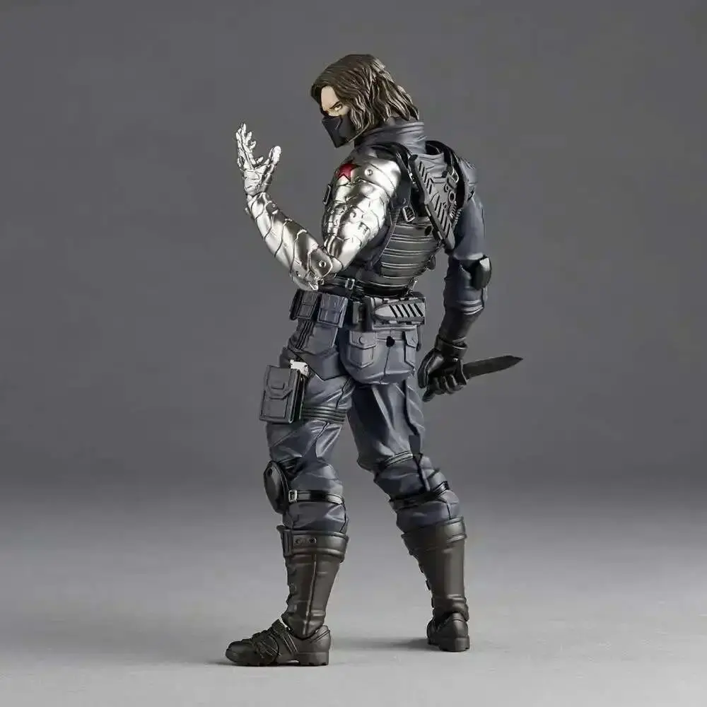 AMAZING Soldier Kaiyodo Winter Revoltech YAMAGUCHI Bucky Barnes Anime Action Figures toy birthday gifts