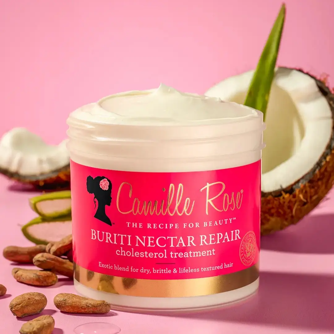 Camille Rose Buritti Nectar Repair Cholesterol Treatment, Cholesterol Hair Treatment, For Dry & Brittle Hair, Nourishing