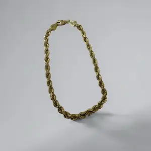 DBRG-00696 14kt Rope Link Bracelet, Fine 14kt Gold Bracelet for Jewelry Enthusiasts, Bracelets