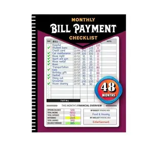 Monthly Bill Payment Checklist: Large 4-Year Bill Tracker Notebook with 960 Billing Records for Budgeting, Debt Repayment, Financial Goals for Families And Money Managers (Money Manegement)