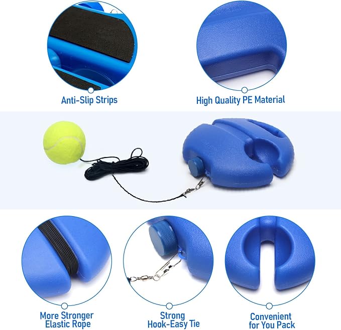 Tennis-Trainer Set 2pcs Tennis Bouncing Balls Tennis Ball | Portable Innovative Ball Game for Outdoors, in The Garden, in The Park for Children & Adults Tennis-Trainer Set 2pcs Tennis Bouncing Balls Tennis Ball | Portable Innovative Ball Game for Outdoors, in The Garden, in The Park for Children & Adults