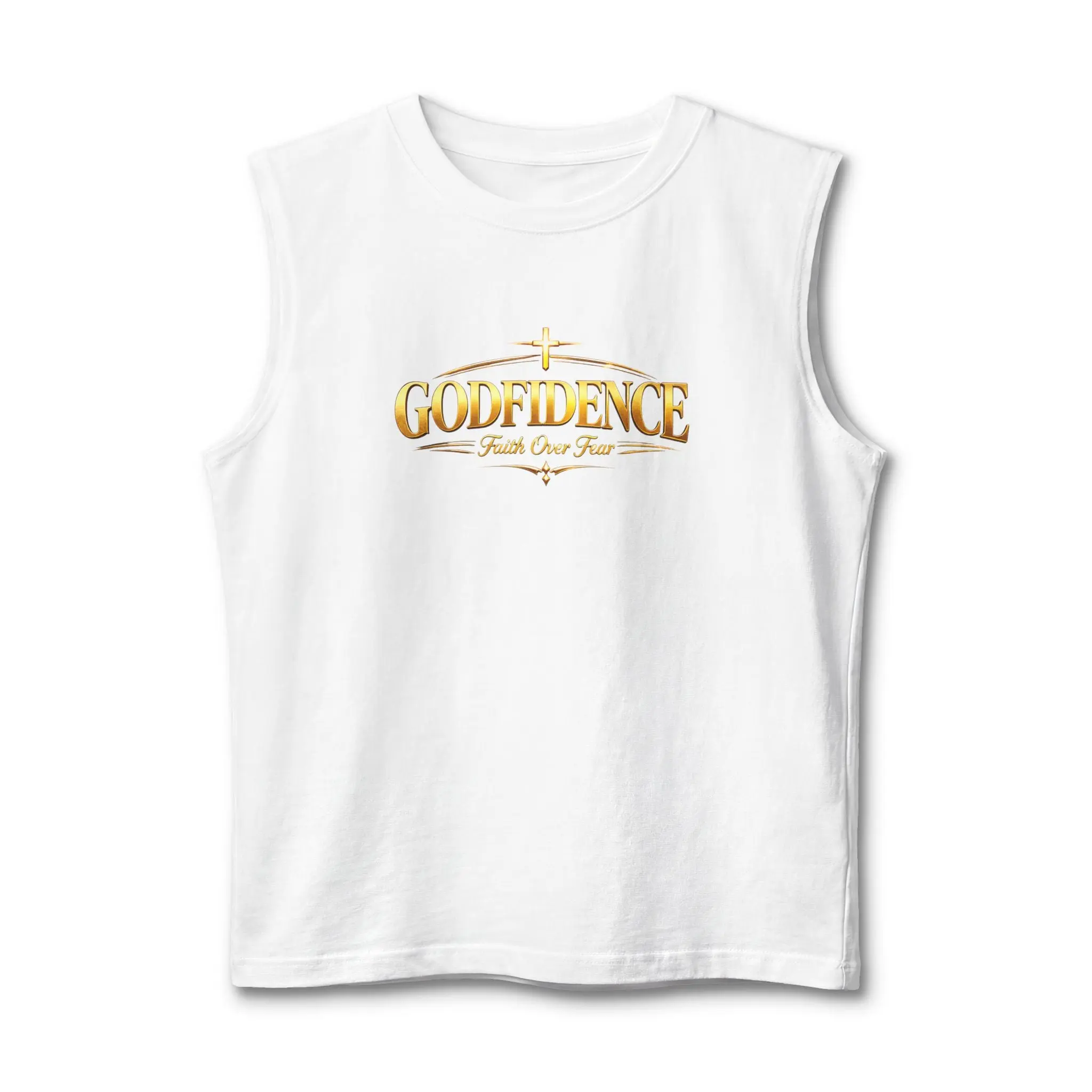 Godfidence Tank Top Faith Over Fear Christian Sleeveless Shirt Gym Summer Unisex Gift