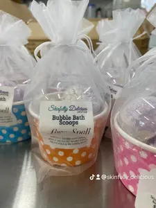 Skinfully Delicious Bubble Bath Scoops - Pack of 3 - Body Wash, Body Care Clay Cocoa