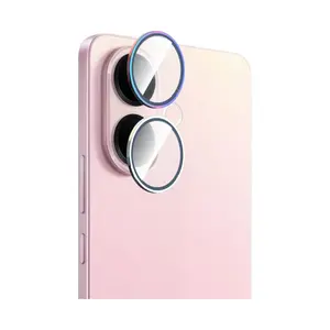 Vivo V60 Lite Lens Film Metal Frame Embedded Tempered Glass Eagle Eye Design Full Protection HD Clear No Impact on Photography