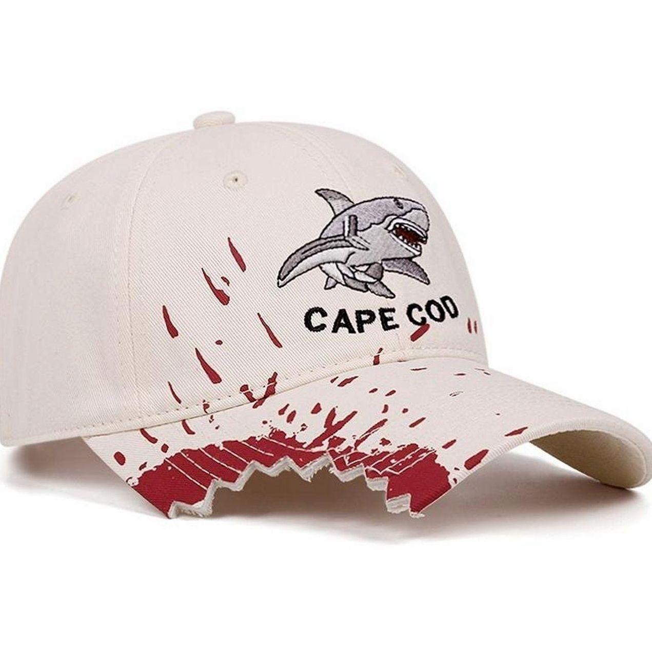 Shark Embroidered Creative Edge Baseball Cap for Men and Women, Trendy Streetwear Fashion Hat, Casual Outfits Cap