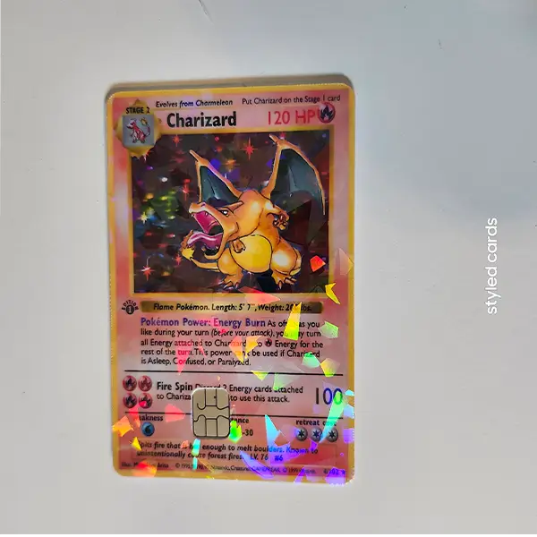 Charizard debit card sticker