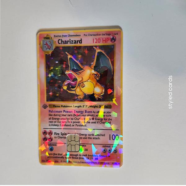 Charizard debit card sticker - TikTok Shop