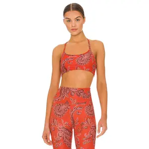 Beyond Yoga Softmark Slim Racerback Sports Bra in Espresso Leopard
