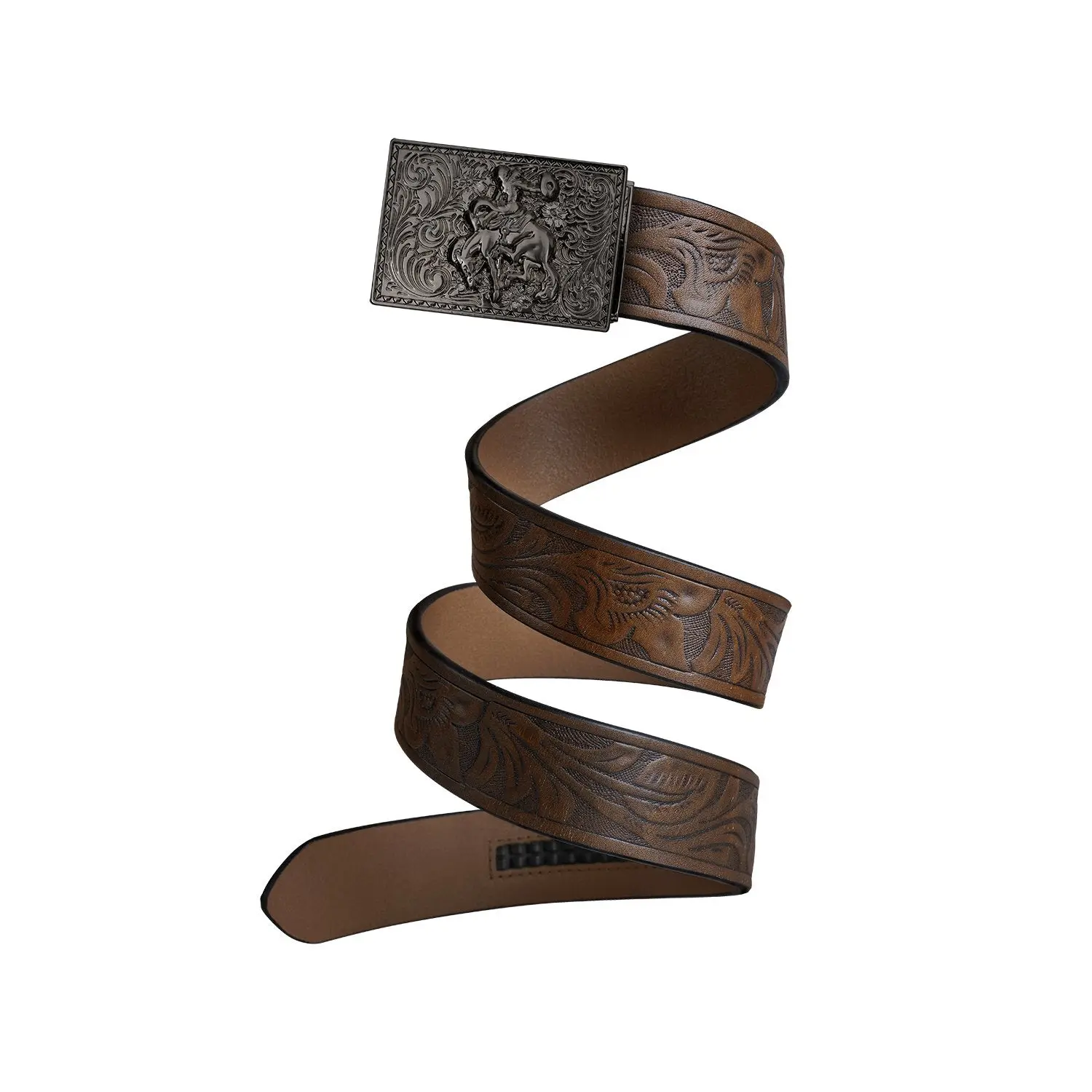 Mission Belt 40mm WESTERN COWBOY Buckle with Full Grain Leather Strap