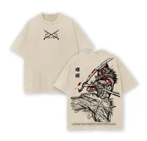 Summer Y2k Oversized Vintage Demon Slayer Washed T-shirt Man Women Short Sleeve Tee 5Streetwear 2026 Anime Print Casual Tops