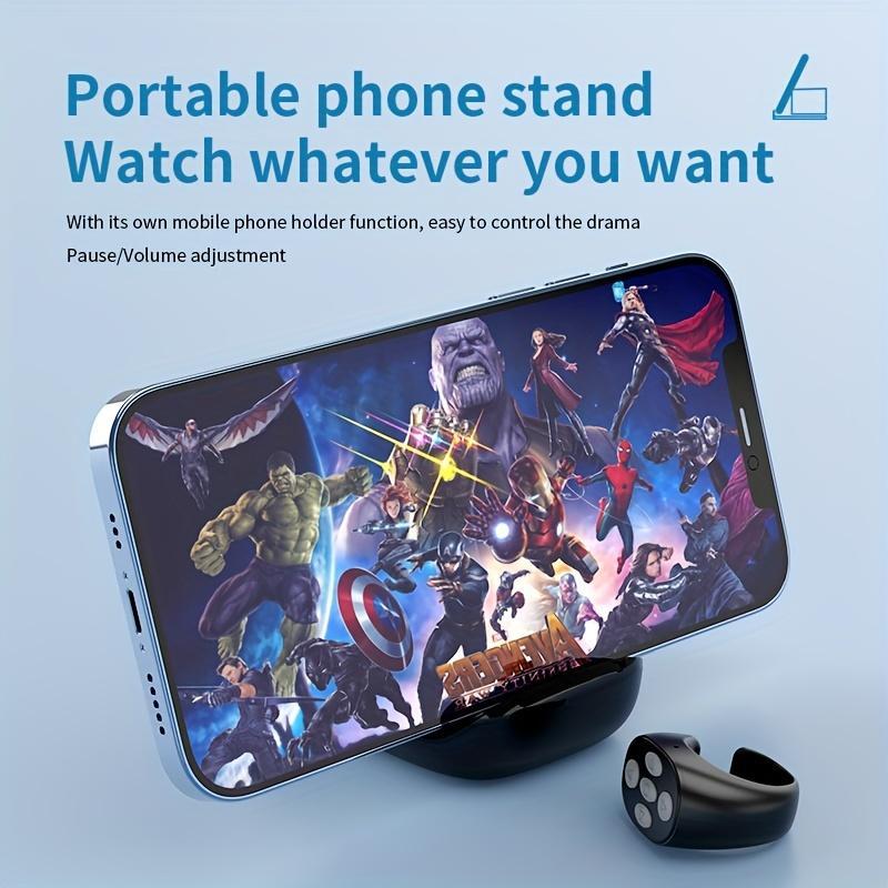 Multifunctional Phone Ring Remote Control - Capture life moments with camera control, e-book browsing and convenient phone management