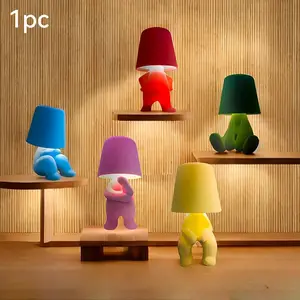 Touch Control Desk Lamp, USB Rechargeable 3-Level Adjustable, Creative Thinker Night Light for Bedroom Living Room Office Decor, Nightlight For Bedroom