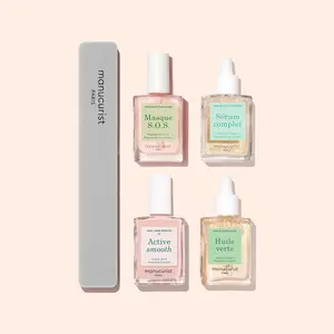 Manucurist Ridged Nails Ultimate Routine - Complete Nail Care Smoothing System - Resurfaces Uneven Nail Texture & Strengthens Nails - Clean, Non-Toxic, Vegan Formula for Healthy, Glossy Nails