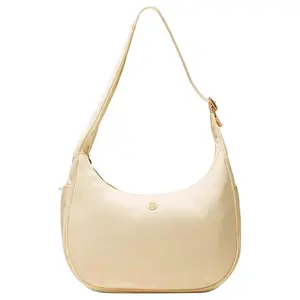 Lululemon City Essentials Adjustable Strap Nylon Tote Shoulder Bag for Women in Cream Yellow