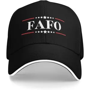 Fafos F Around Find Out Sandwich Hats Adjustable Baseball Cap Unisex Black
