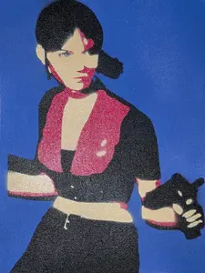 Code Veronica Spray Paint Art Piece