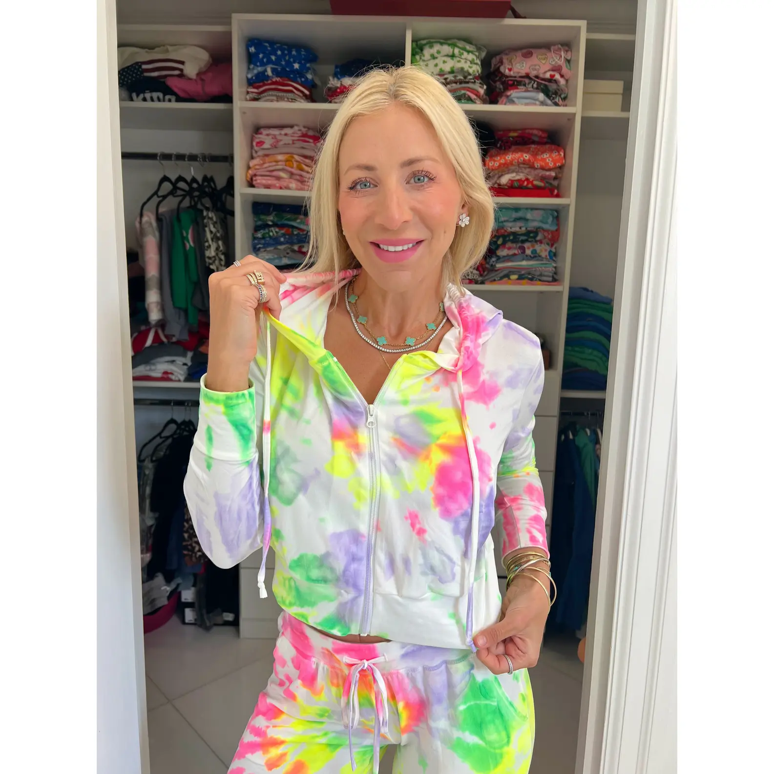 Sugar Burst Tie-Dye Zip Up Hoodie